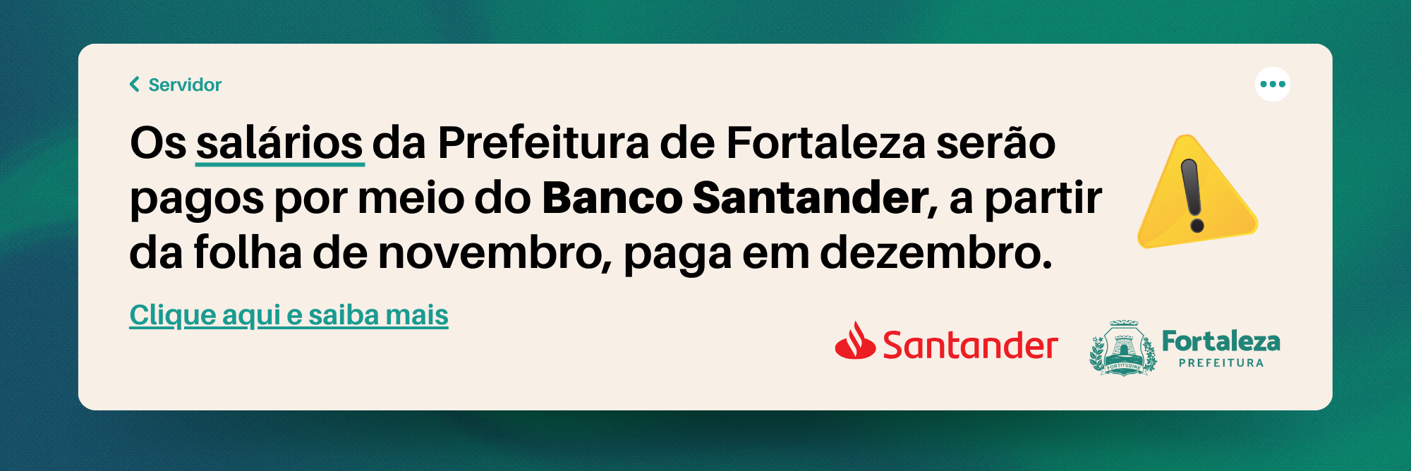 ATENÇÃO, SERVIDOR!